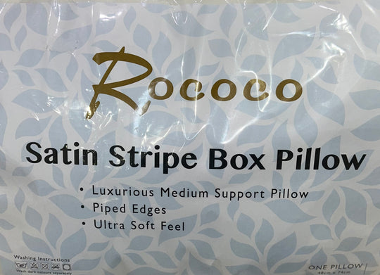 Rococo Satin Stripe Box Pillow