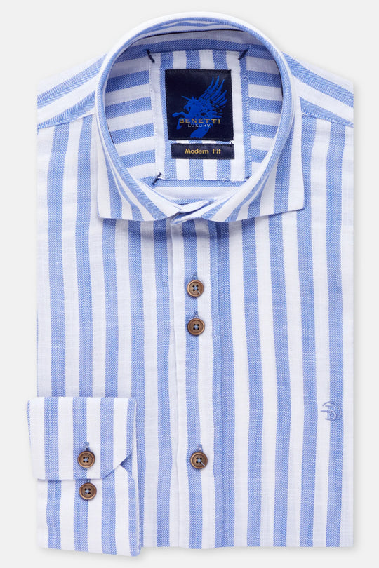 Benetti Fulton Modern Fit Shirt  - Royal
