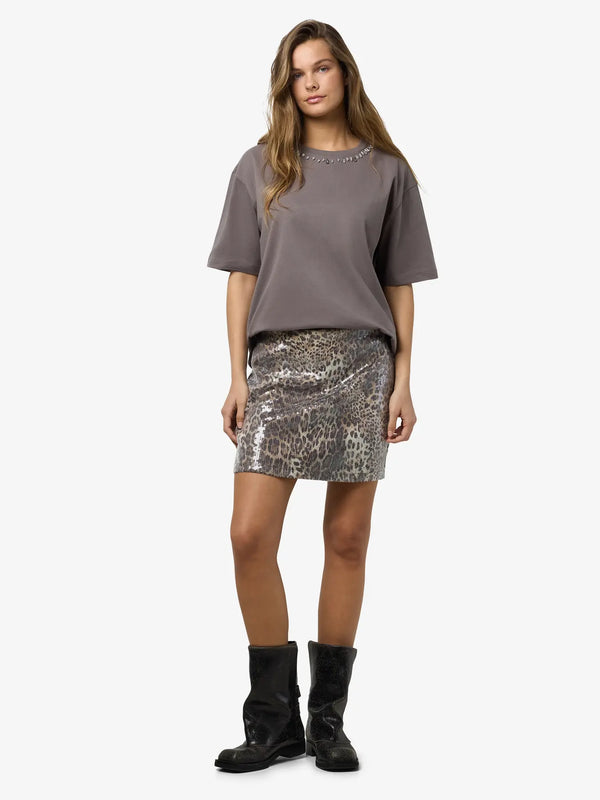 Noisy May Jessy Short Sequin Skirt - Leo Sequin