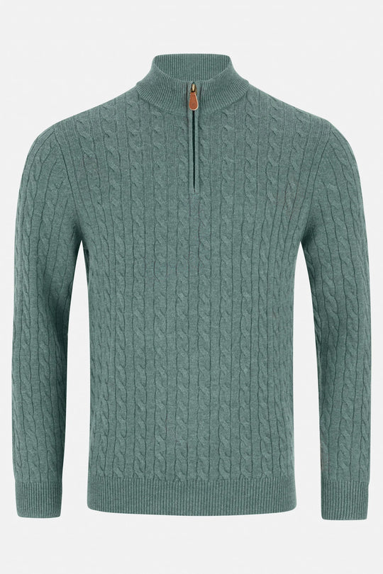 Benetti Grant 1/4 Zip Knit - Sage
