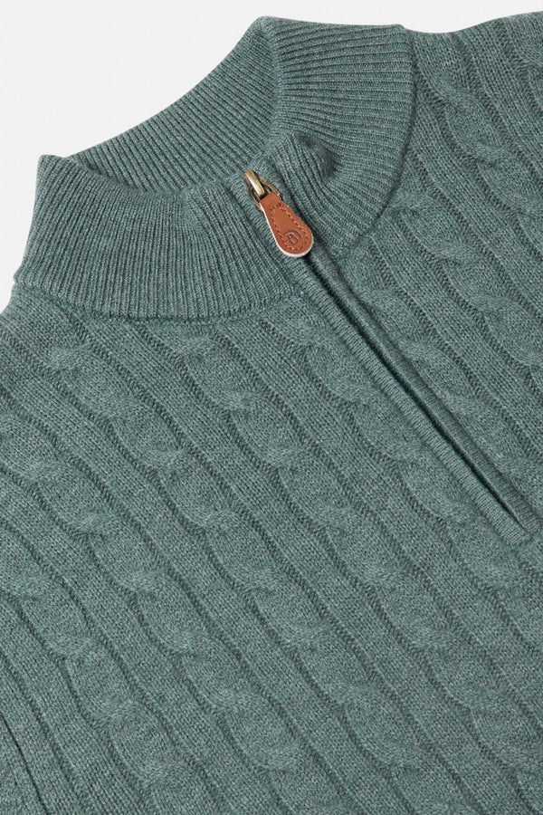 Benetti Grant 1/4 Zip Knit - Sage