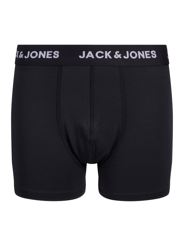 Jack & Jones Boys Base Microfiber  3 Pack Trunks Black