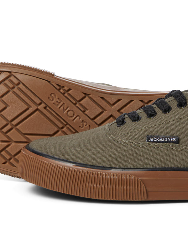 Jack & Jones Curtis Canvas Trainer - Olive Night/Gumsole