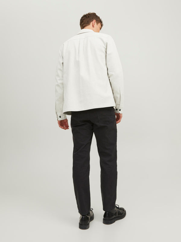 Jack & Jones Roy Solid Overshirt - White Melange [Size XL]