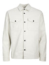 Jack & Jones Roy Solid Overshirt - White Melange [Size XL]