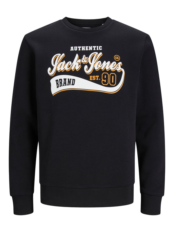 Jack & Jones Logo Sweat Crew Black