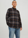 Jack & Jones Willy Check Shirt - Black Coffee