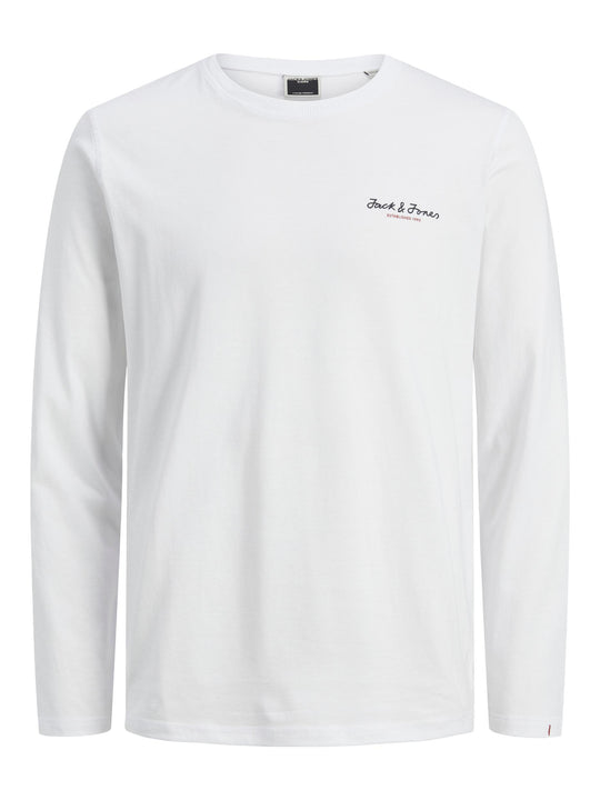 Jack & Jones Berg LS Tee - White [Size XXL]