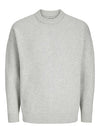 Jack & Jones Max Knit Crew Neck - Light Grey