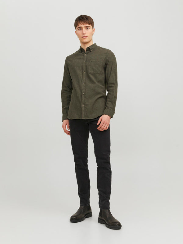 Jack & Jones Classic Melange Shirt LS - Rosin