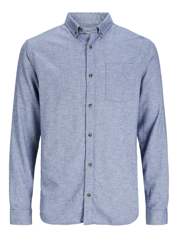 Jack & Jones Classic Melange Shirt LS - Faded Denim