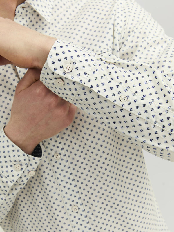 Jack & Jones Remy Detail Shirt - Cloud Dancer