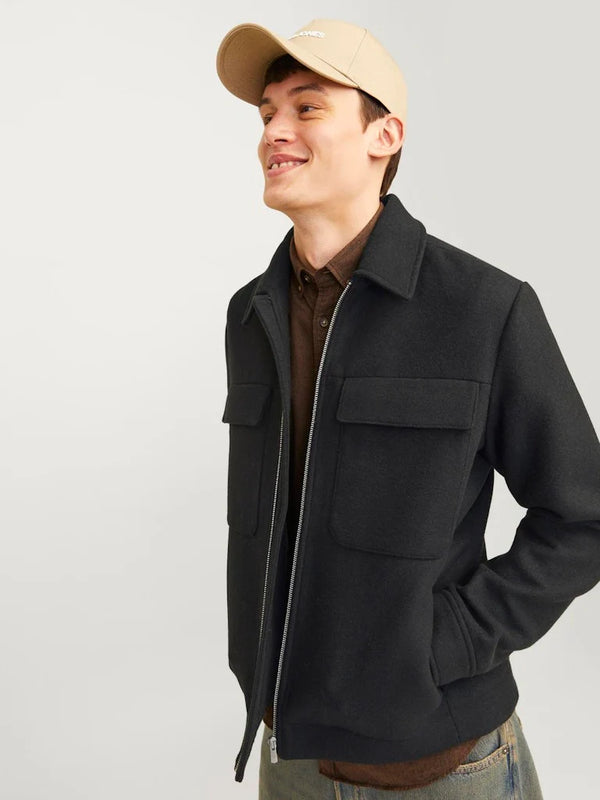 Jack & Jones Russel Wool Blend Jacket - Black