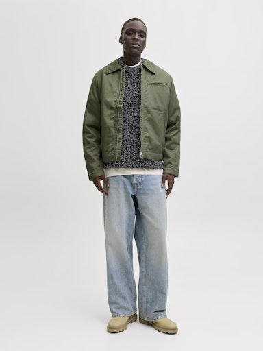 Jack & Jones Bleecker Knit Crew Neck - Sky Captain/Sea Salt