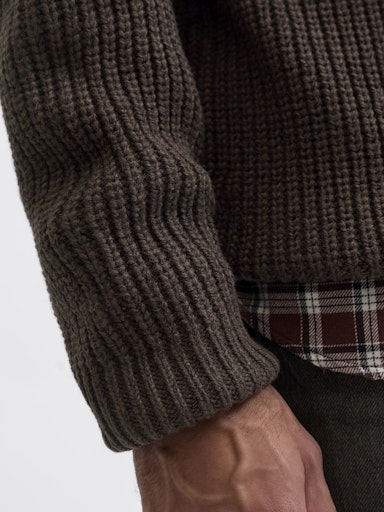 Jack & Jones Bleecker Knit Crew Neck - Mulch Black