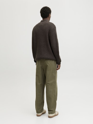 Jack & Jones Bleecker Knit Half Zip - Mulch Black
