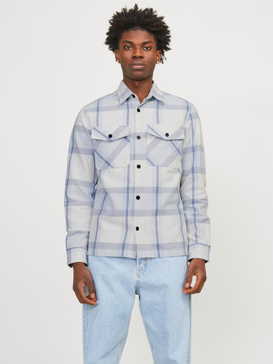 Jack & Jones Roy Spring Check Overshirt - Skyway