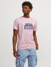 Jack & Jones Map Summer Logo Tee - Winsome Orchid