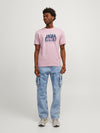 Jack & Jones Map Summer Logo Tee - Winsome Orchid