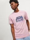 Jack & Jones Map Summer Logo Tee - Winsome Orchid