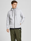 Jack & Jones Air Sweat Zip Hood Noos - Light Grey Melange