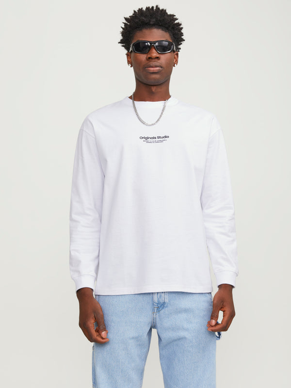 Jack & Jones Vesterbro LS Tee - Bright White