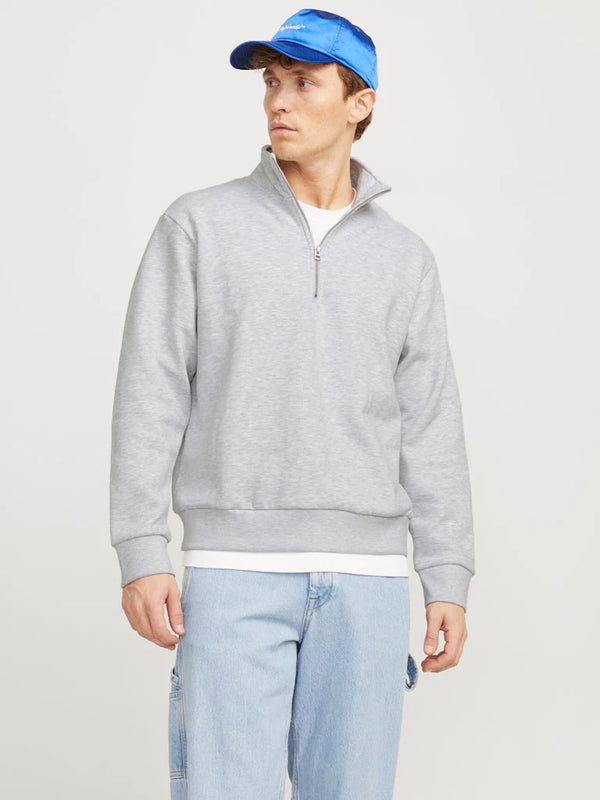 Jack & Jones Urban Edge Sweat Half Zip - White [Size XL]