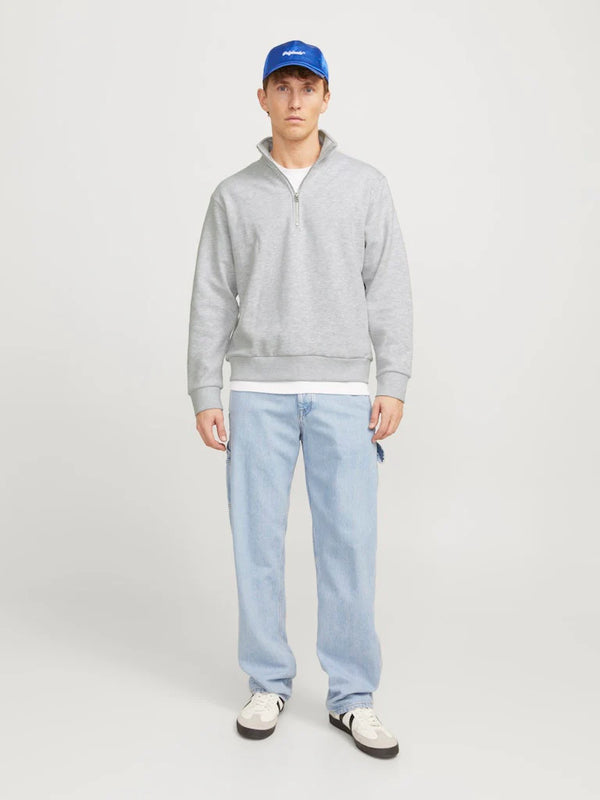 Jack & Jones Urban Edge Sweat Half Zip - White [Size XL]