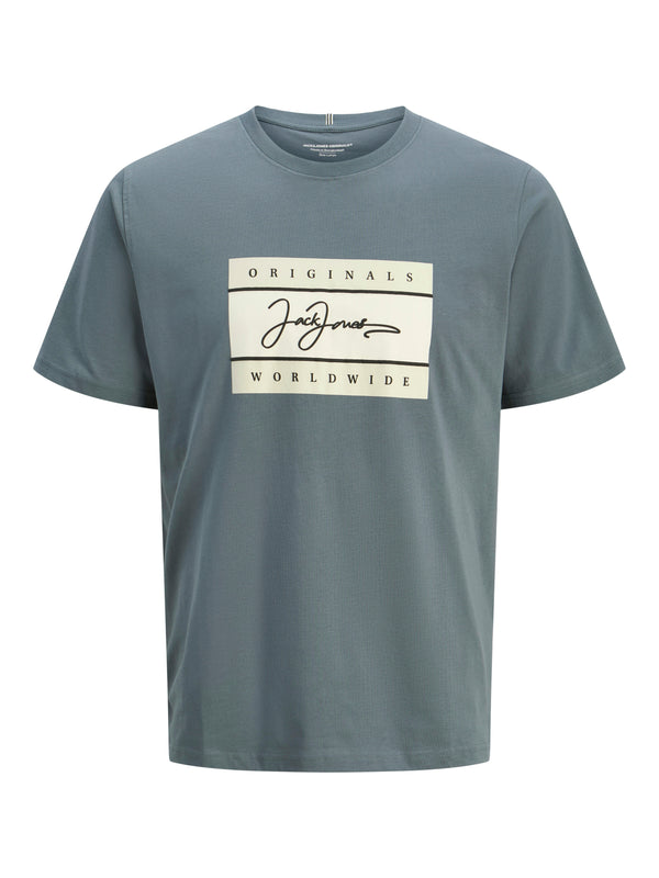 Jack & Jones Frederiksberg Box Script Tee - Stormy Weather