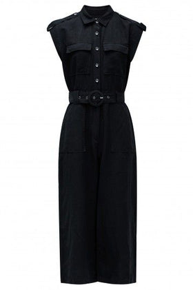 Salsa Overall Light Denim Jumpsuit - Black