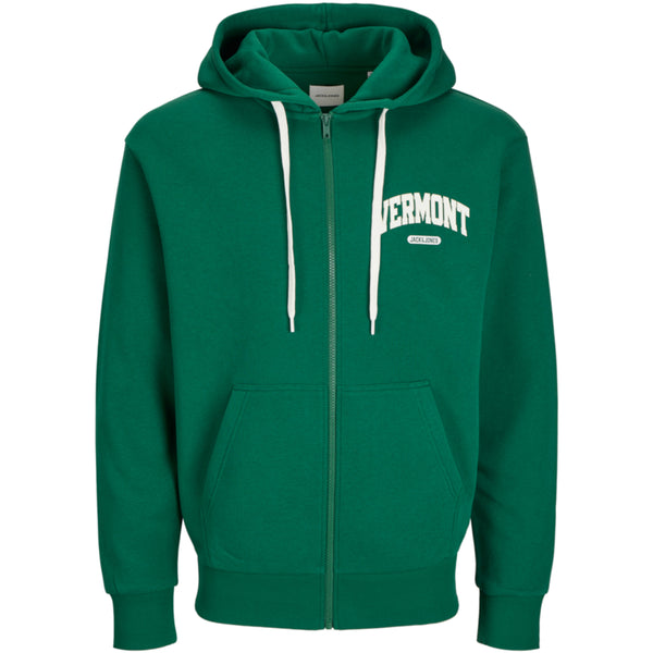 Jack & Jones Bradley Varsity Sweat Zip Hood - Evergreen