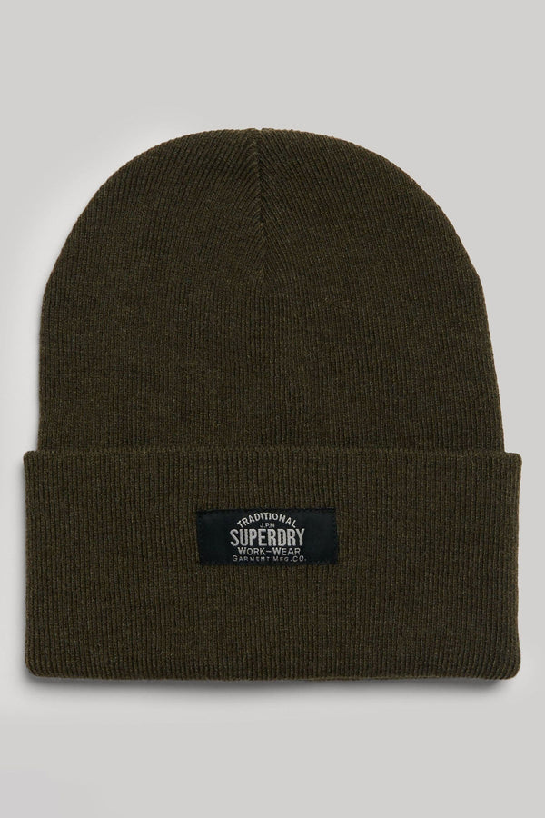 Superdry Classic Knitted Beanie - Olive Green Marl