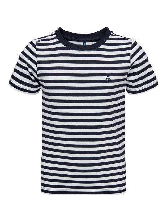 Only Kids Silas Stripe Tee - Night Sky (Age 7-8)