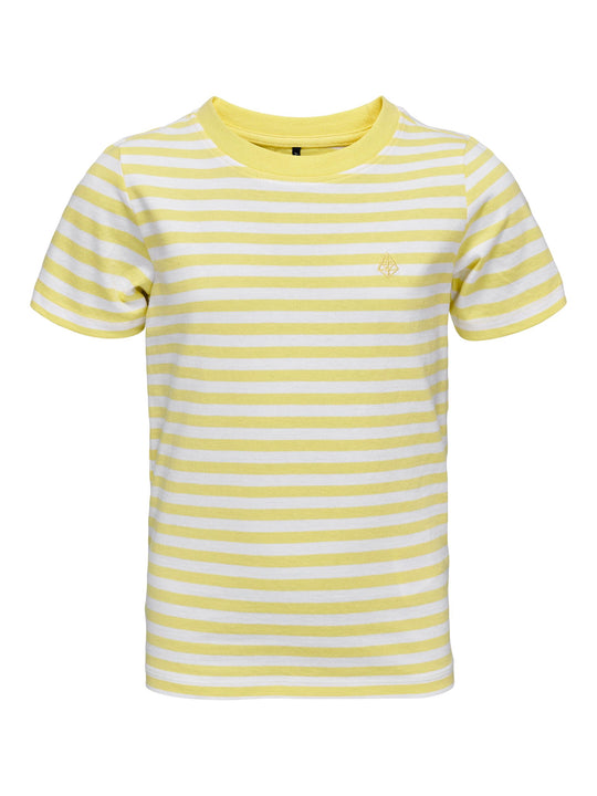 Only Kids Silas Stripe Tee - Lemon Drop (Age 7-8)