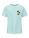 Only Kids Boys Fit Palm Tee Box - Pastel Turquoise