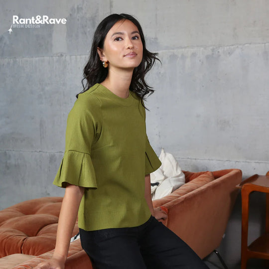Rant & Rave Lin Top - Green