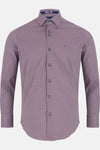 Benetti Liffey Modern Fit Long Sleeve Shirt - Wine