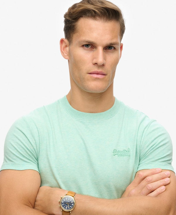 Superdry Essential Logo Emb Tee - Light Mint Green Marl