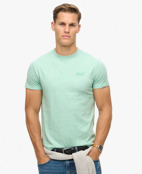 Superdry Essential Logo Emb Tee - Light Mint Green Marl