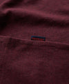 Superdry Essential Logo EMB Tee - Tawny Port Marl/Fluro Yellow