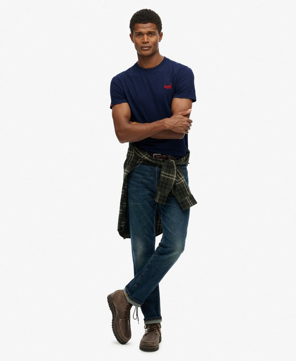 Superdry Essential Logo EMB Tee - Atlantic Navy