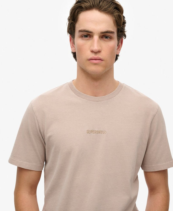 Superdry Micro Logo T-Shirt - Deep Beige Slub