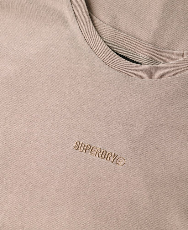 Superdry Micro Logo T-Shirt - Deep Beige Slub