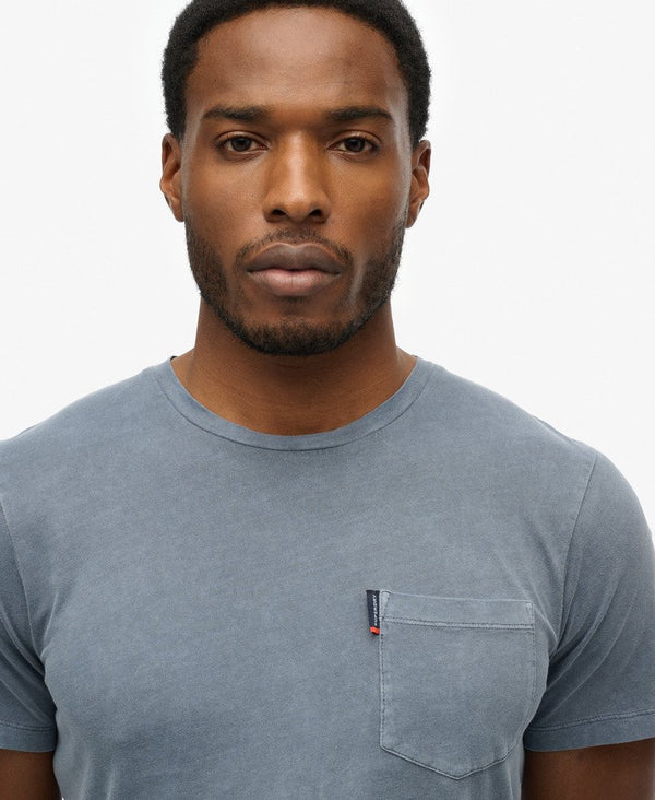 Superdry Classic Essential Pocket Tee - Washed Faded Navy