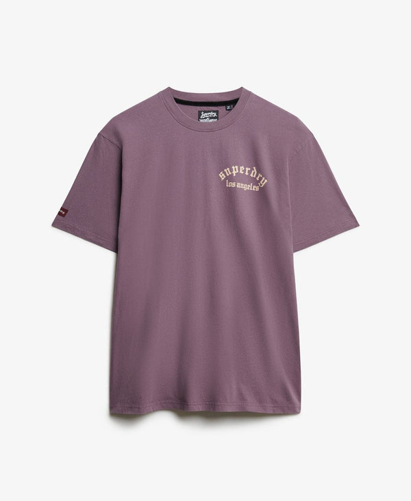 Superdry Neo Trad Tattoo Loose Tee - Blackened Purple