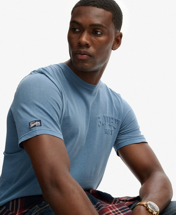 Superdry Athletic Emboss Relaxed Tee - Moonlight Blue