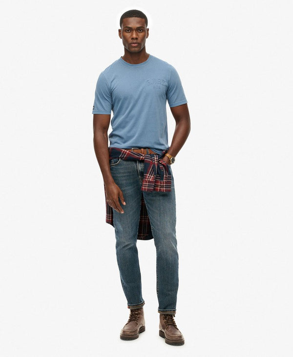 Superdry Athletic Emboss Relaxed Tee - Moonlight Blue