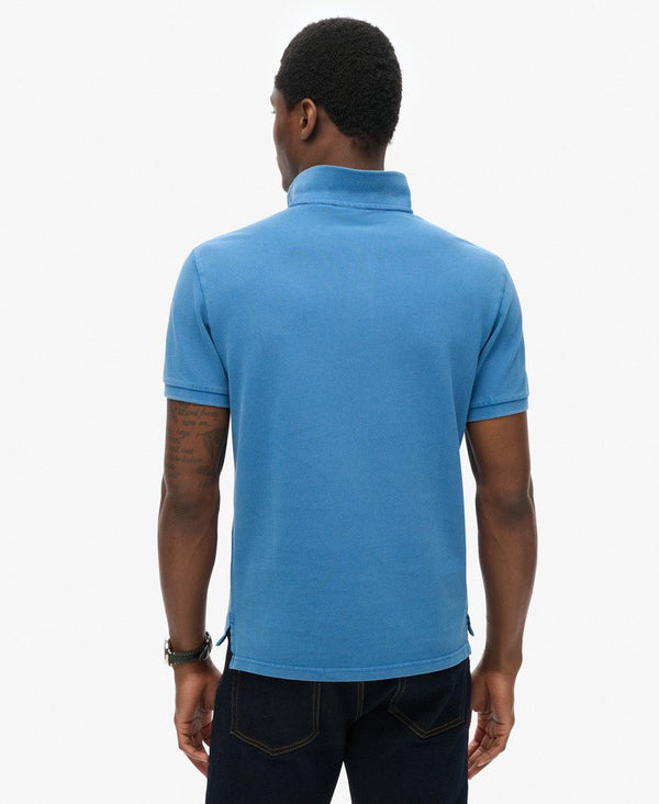 Superdry Vint Destory Polo - Monaco Blue