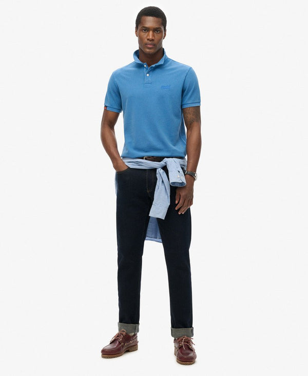 Superdry Vint Destory Polo - Monaco Blue