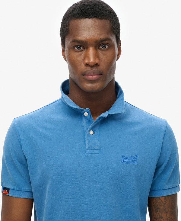 Superdry Vint Destory Polo - Monaco Blue